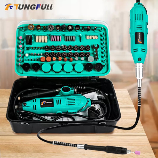 Tungfull Electric Drill Dremel Grinder Mini Polishing Machines With Grinding Accessories Set Electric Rotary Tool Mini Drill