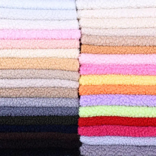 45cmx160cm Teddy Fleece Fabric Lamb Cashmere Soft Granular Plush Fabric DIY Handmade Material Clothing Toy 500g/m2 Thicken