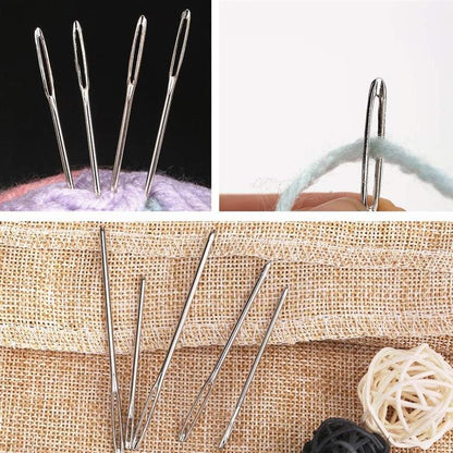 9 PCS Large Eye Blunt Sewing Needles Cross Stitch Knitting Needle Handmade Leather Embroidery Thread Needle Sewing Accessories