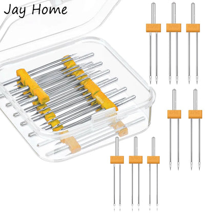 4-10PCS Sewing Machine Twin Needles Double Twin Stretch Needles Pins 3/75 3/80 3/90 Sewing Needles for Household Sewing Machine