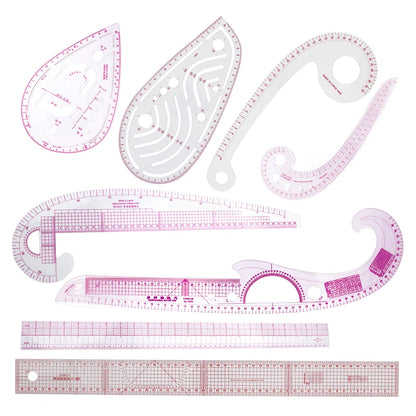 French Curve Sewing Set Sewing Ruler Multi-functional Sewing Tools Cutting Ruler Clothing Sample Metric Yardstick DIY Clothing