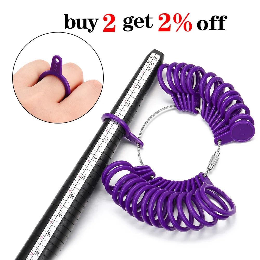 1pcs Professional Jewelry Tools Ring Mandrel Stick Finger Gauge Ring Sizer Measuring UK/US Size For DIY Jewelry Size Tool Sets