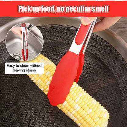 Silicone BBQ Grilling Tong Kitchen Cooking Cooking utensils Salad Bread Serving Clip Non-Stick Barbecue Clamp Kitchen Utensils