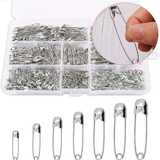 50/100Pcs Safety Pins 19/22/27/30/36/45/55mm Rust Resistant Silver Durable Safety Pins For DIY Crafts Sewing Accessories