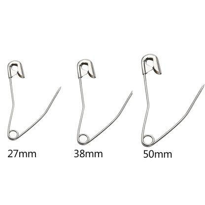 30PCS Silver Curved Safety Pins Size 27/38/50MM Quilting Basting Pins Bent Safety Pins Sewing Pins for DIY Quilting and Knitting