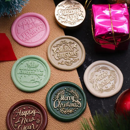 Christmas Series Fire Paint Stamp Head Invitation Envelope Fire Paint Wax Seal Stamp Head Seal DIY Crafts Replace Copper Head