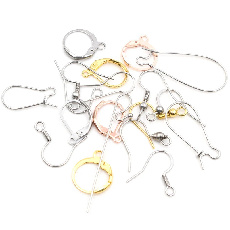 High Quality 316 Stainless Steel DIY Earring Findings Clasps Hooks Jewelry Making Accessories Earwire