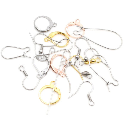 High Quality 316 Stainless Steel DIY Earring Findings Clasps Hooks Jewelry Making Accessories Earwire