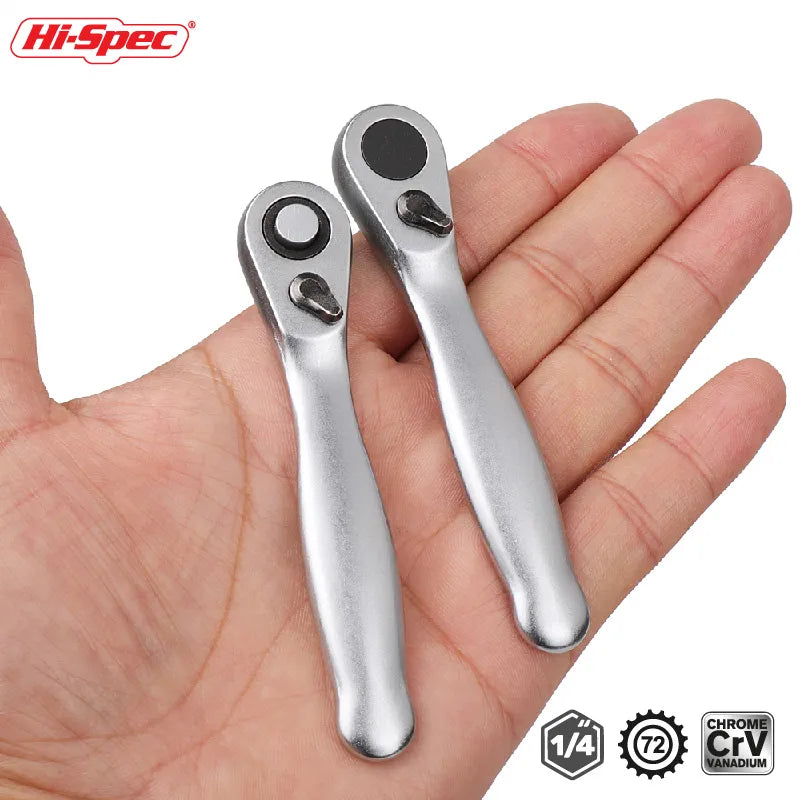 Mini treble 1/4 Ratchet Wrench Double Ended Quick Socket Ratchet Wrench Screwdriver Hex Torque Wrenches Set Spanner