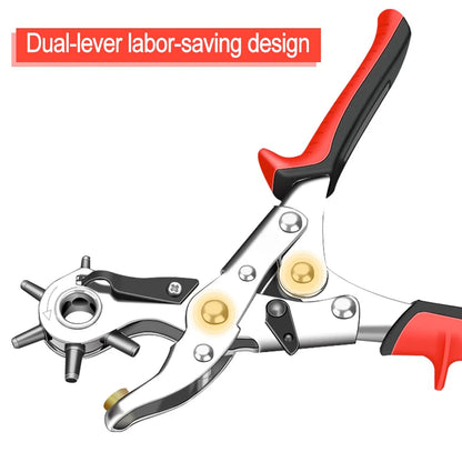 AIRAJ Punching Pliers High Carbon Steel Anti Slip Handle Leather Punch Labor-Saving Multifunctional Hand Tools