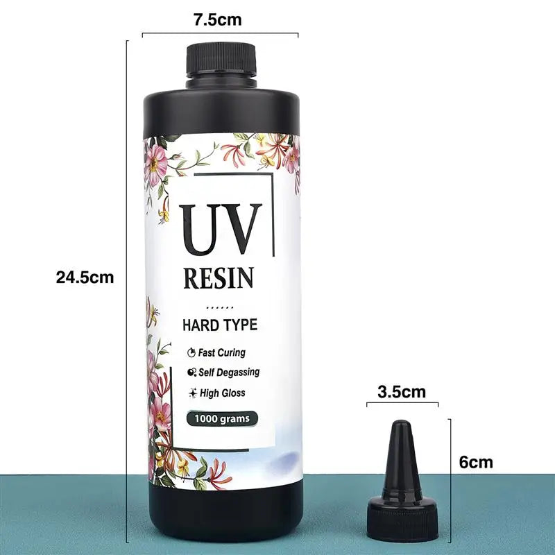 UV Resin Glue 20/50g/100g/200g/500/1000g Epoxy Resin and UV Lamp High Transparency Fast Drying and High Hardness for DIY Jewelry