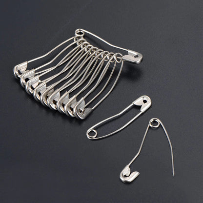 30PCS Silver Curved Safety Pins Size 27/38/50MM Quilting Basting Pins Bent Safety Pins Sewing Pins for DIY Quilting and Knitting