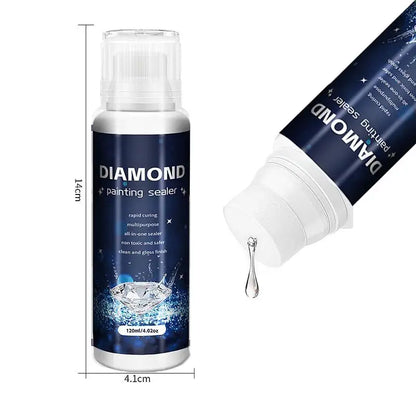 120/60ml Diamond Painting Glue Sealer 5D Diamond Art Permanent Hold & Shine Effect Sealer Diamond Painting Puzzles With Brush