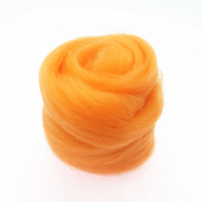 10g*8 /50g*1 Yellow Series Felting Wool Roving Wool Fibre For Needle Felting Weaving Wool Fiber For DIY Needle Felting