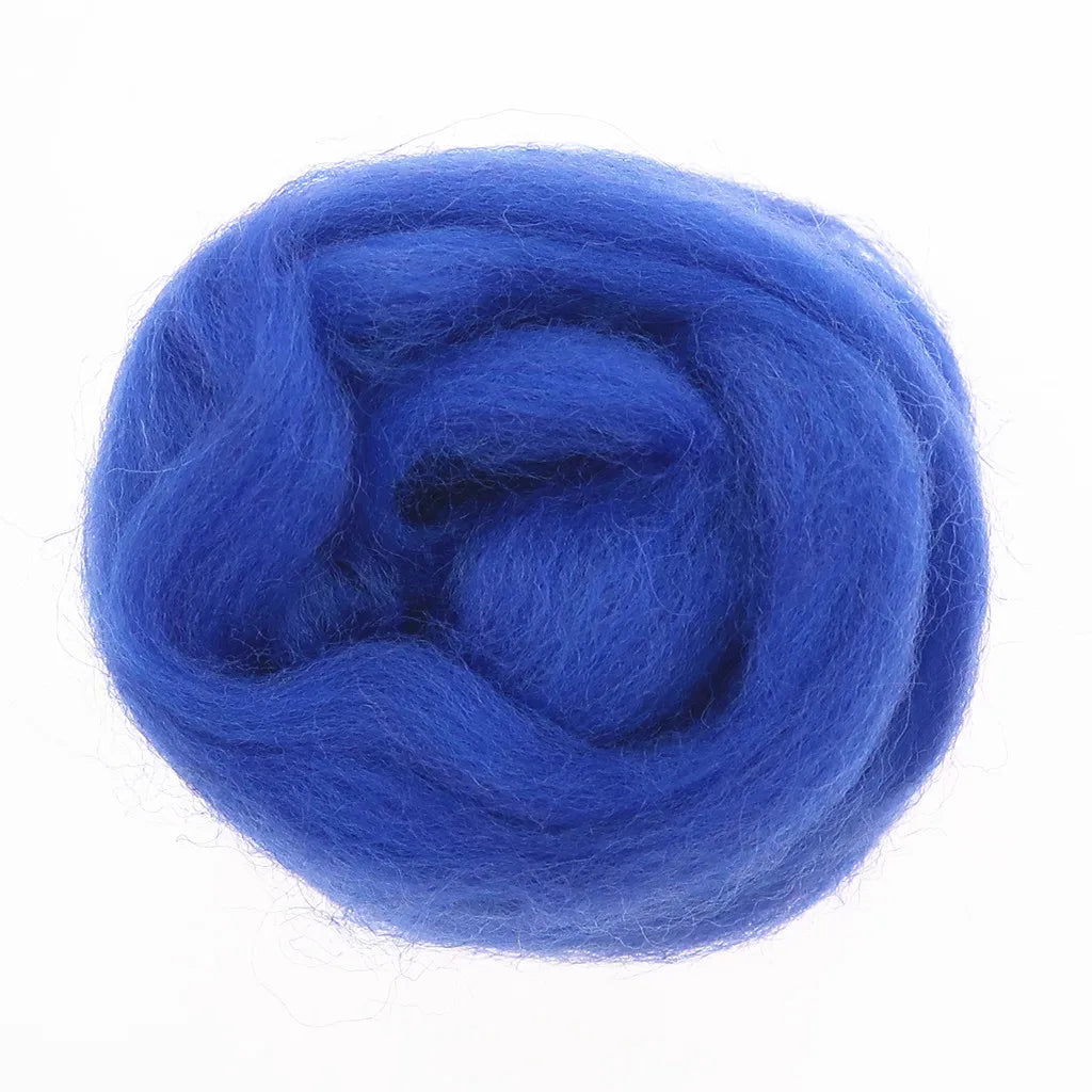 10g*8 /50g*1 Blue Color Series Felting Wool Roving Wool Fibre For Needle Felting Weaving Wool Fiber For DIY Needle Felting