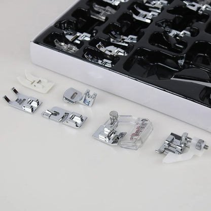 Sewing Machine Presser Feet Kit Universal 32/42/52/72pcs Feet Set with Clear Case for Brother Singer Janome Sewing Accessories