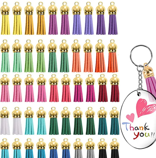 20/10Pcs Keychain Tassel Leather Small Tassel Pendant Bulk Keychain Fringe Tassels For DIY Jewelry Making Dexoration Accessories