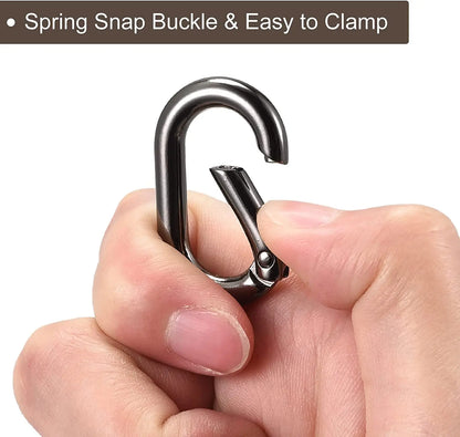 2Pcs Oval Spring O Ring Spring Keyring Buckle for Bags Handbag Connect Keychains Dog Chain Snap Clasp Clip Carabiner