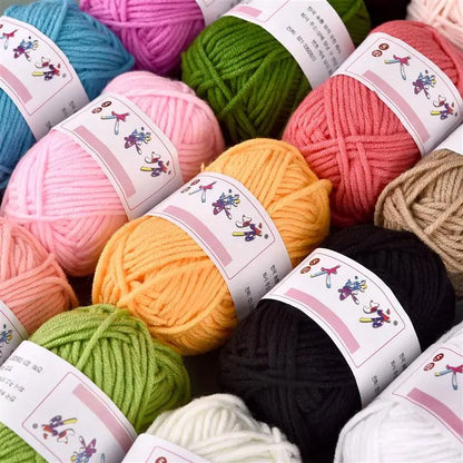 Milk Soft Cotton Baby Knitting Wool Yarn Thick Yarn Fiber Velvet Yarn Hand Knitting Wool Crochet Yarn for DIY Sweater