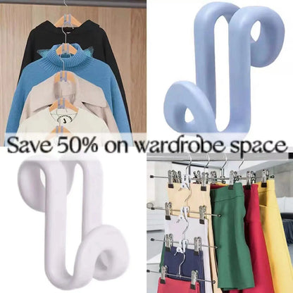 5/10Pcs Mini Clothes Hanger Connector Hooks Cascading Closet Hanger Hooks Space Saving Wardrobe Coat Organizer Rack Holder