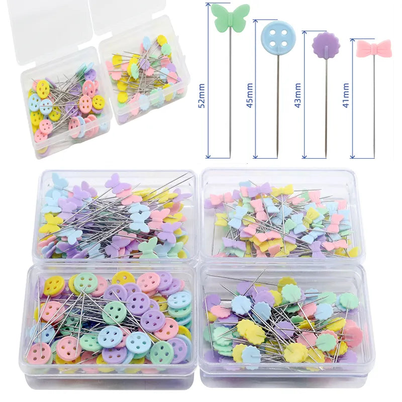 100Pcs/Box Sewing Pins Dressmaking Pins Embroidery Patchwork Pins Tools For DIY Craft Sewing Accessories