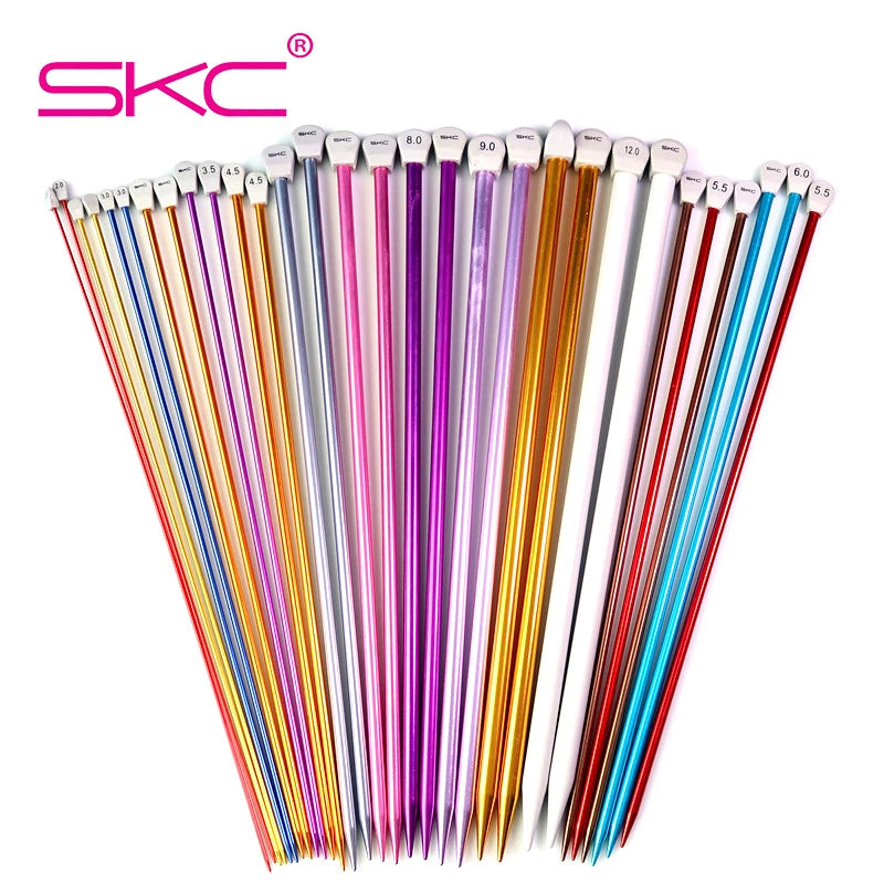 SKC 35cm Knitting Needles 2pcs/set Aluminum Straight Knitting Needles Crochet Hooks High Quality Single Head Knitting Needles