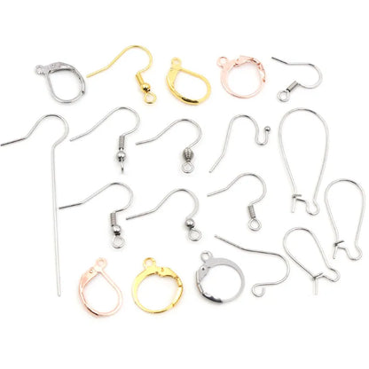 High Quality 316 Stainless Steel DIY Earring Findings Clasps Hooks Jewelry Making Accessories Earwire