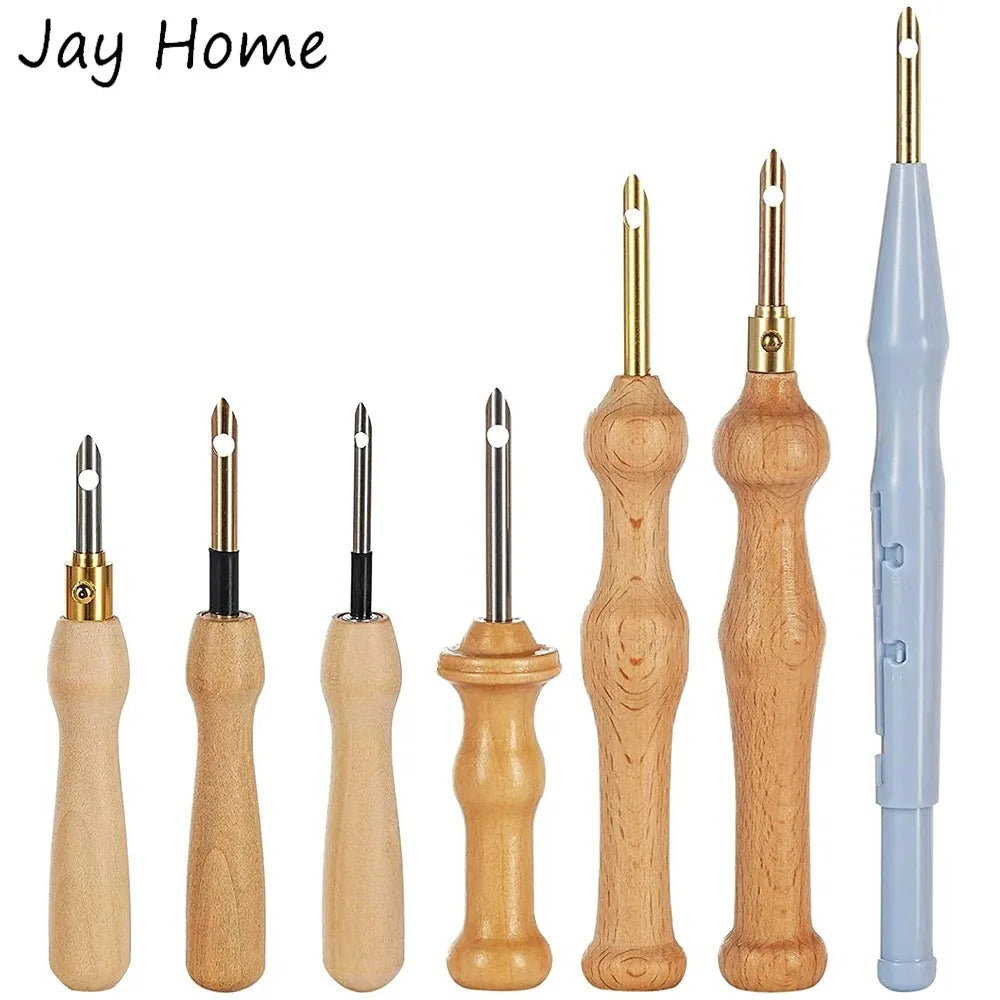 7Pcs Embroidery Punch Needle Set Adjustable Punch Needle Cross Stitch Embroidery Pens for Stitching DIY Craft Sewing Poke Needle