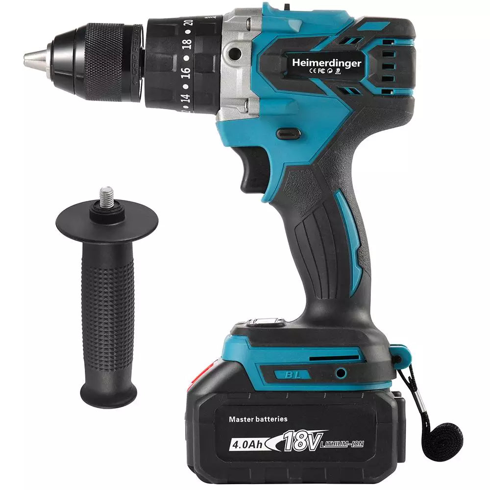 18V 13mm cordless impact drill 18V 13mm brushless impact drill 18V impact drill 18V screwdriver drill with two batteries