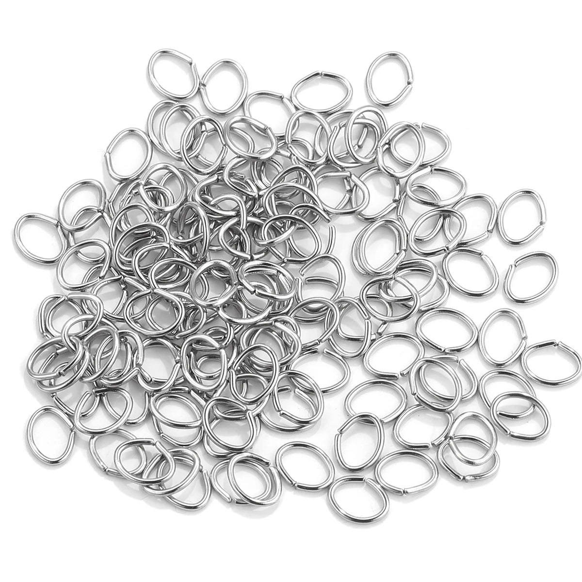 200pcs/Lot 3/4/5/6/7/8/10mm stainless steel DIY Jewelry Findings Open Single Loops Jump Rings & Split Ring for jewelry making