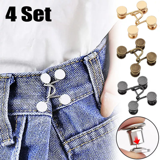 4 Set Nail-free Metal Jeans Button Snaps