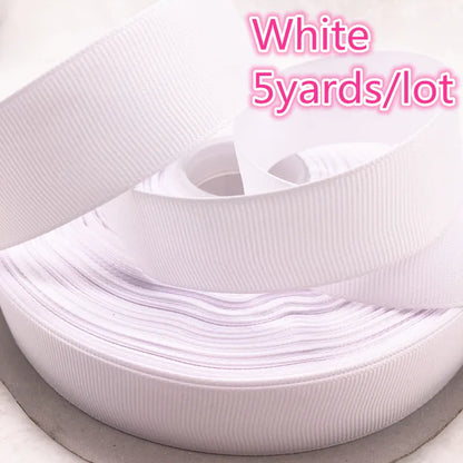 5yards 10mm 15mm 25mm 38mm 50mm Grosgrain Ribbon For Christmas Wedding Decoration DIY Sewing Handmand Crafts