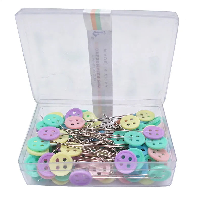 100Pcs/Box Sewing Pins Dressmaking Pins Embroidery Patchwork Pins Tools For DIY Craft Sewing Accessories