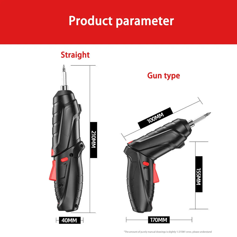 Electric Screwdriver Battery Rechargeable Cordless Screwdriver Powerful Impact Wireless Screwdriver Drill Electric Screw Driver