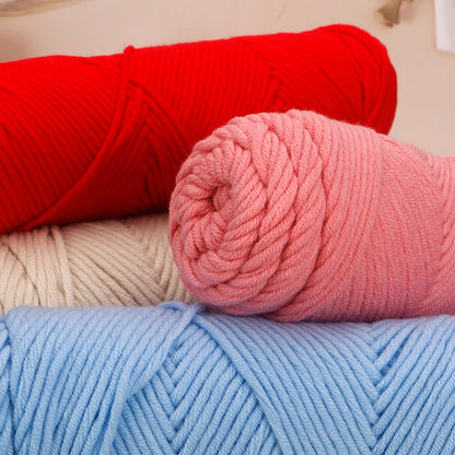 5 Pcs Cotton Select Yarn 17.63oz/500g, Light Worsted Thick Yarn For Knitting Baby Wool Crochet Scarfcoat Sweater Weave Thread