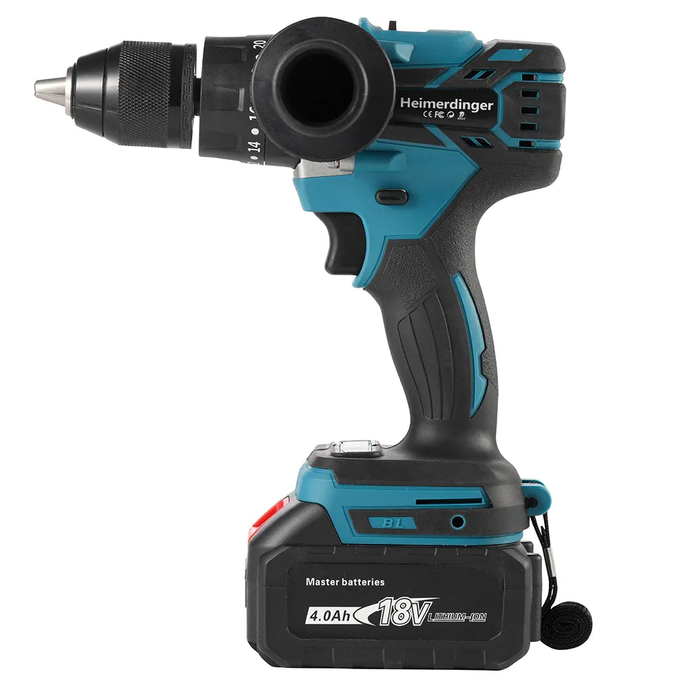 18V 13mm cordless impact drill 18V 13mm brushless impact drill 18V impact drill 18V screwdriver drill with two batteries