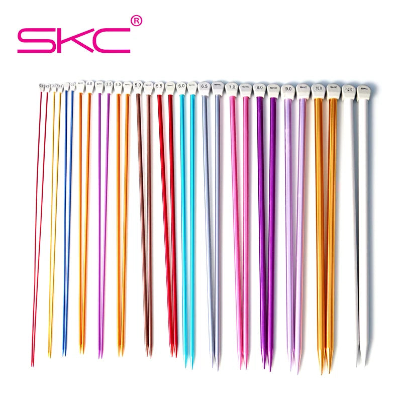 SKC 35cm Knitting Needles 2pcs/set Aluminum Straight Knitting Needles Crochet Hooks High Quality Single Head Knitting Needles