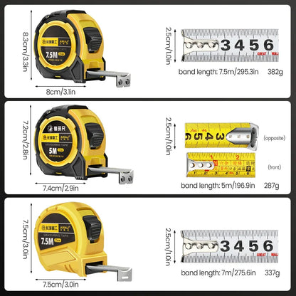 AIRAJ 5/7.5m Tape Measure with Double-Sided Scale, High-Precision Thickened and Drop Resistant Portable Manual Measuring Tool