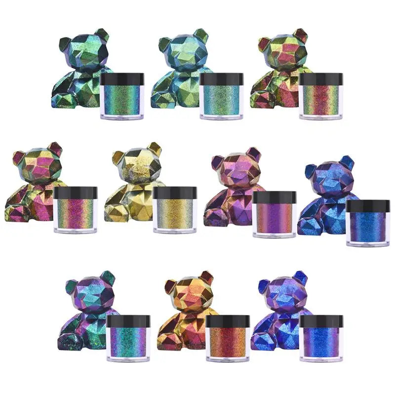 Mirror Chameleons Resin Pigment Glitter Magic Discolored Pearlescent Powder DIY Crystal Epoxy Resin Mold Jewelry Making Dye