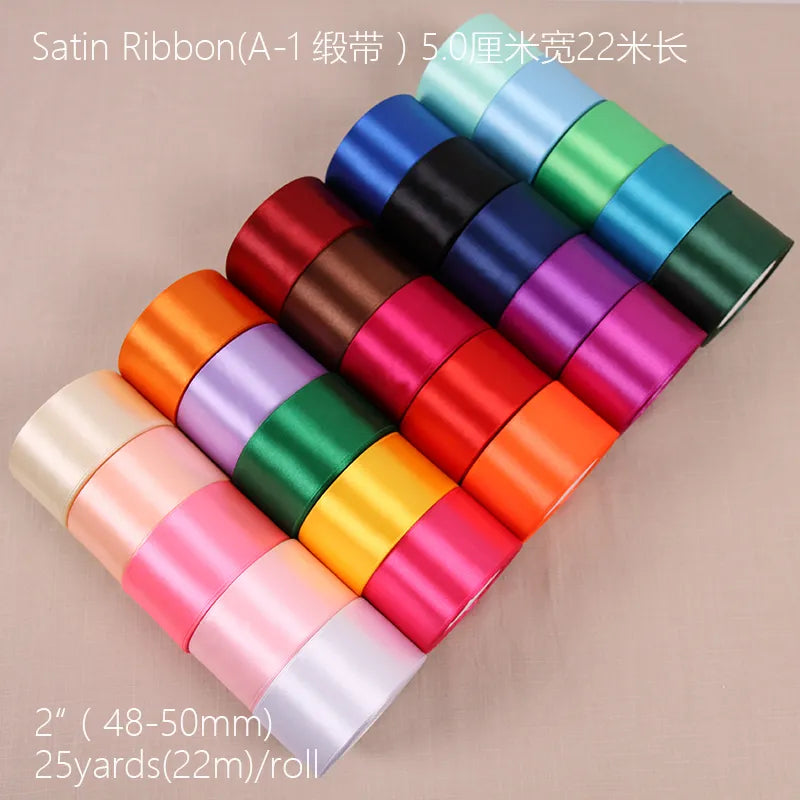 4/5cm Satin Ribbons DIY Artificial Silk Roses Crafts Supplies Sewing Accessories Scrapbooking Material