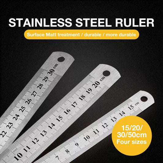 Stainless Steel Rule 15cm/20cm/30cm/50cm Double Side