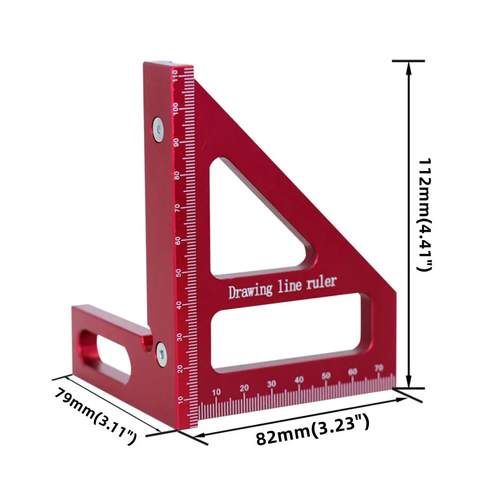 Woodworking Square Protractor Aluminum Alloy