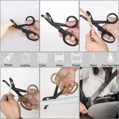 Medical Rescue Scissors Plastic Handle Stainless Steel Wound Gauze First Aid Scissors Practical Outdoor Nurse Scissor