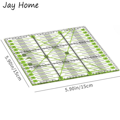 15x15 Acrylic Sewing Ruler Square Fabric Cutting Ruler Quilting Patchwork Ruler with Colored Grid Lines Quilting Sewing Craft