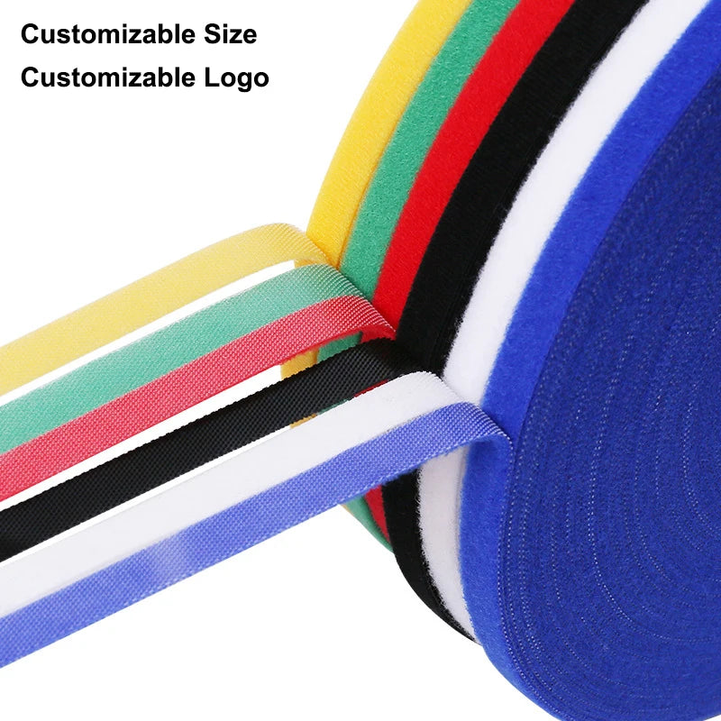 5M/Roll 10/15/20mm Reusable Fastening Tape Cable Ties Double Side Hook and Loop Straps For Wires Cords Manage Wire Organizer