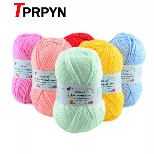 TPRPYN 1Pc 50g Crocheting Milk Cotton Yarn for hand knitting Acrylic Crochet yarn Fingering sock yarn to knit DIY Amigurumi line