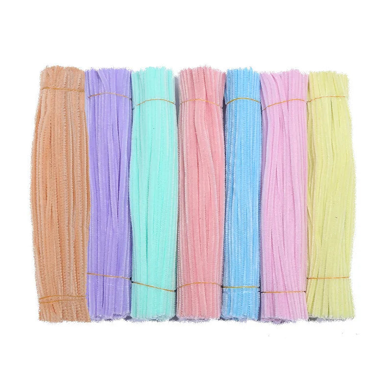 50/100pcs 30cm Chenille Stems Stick Cleaners Kids Educational Toys Handmade Colorful Chenille Stems Pipe for DIY Craft Supplies