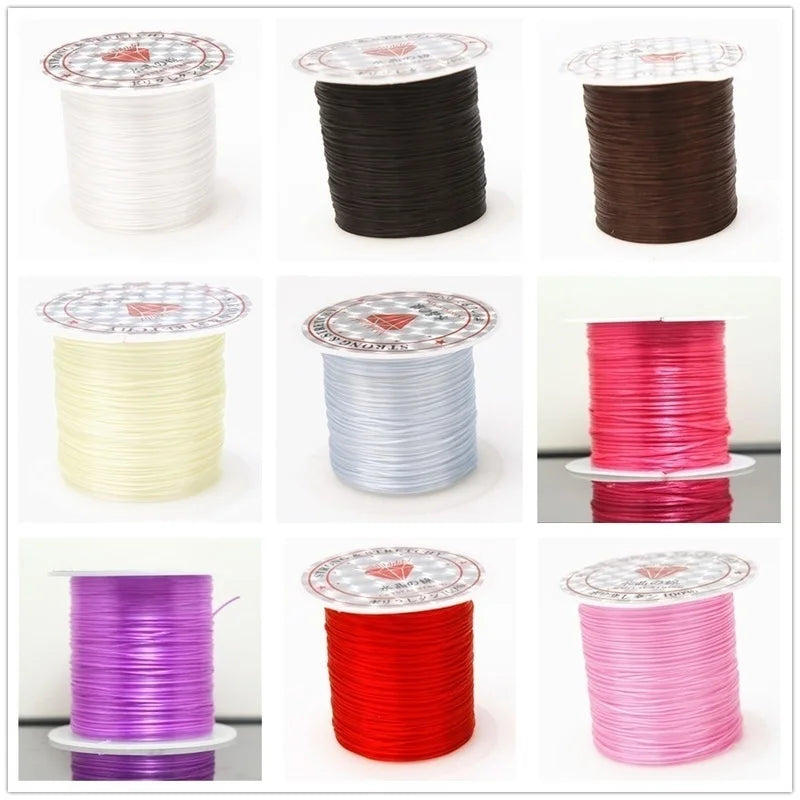 393inch/Roll Strong Elastic Crystal Beading Cord 1mm for Bracelets Stretch Thread String Necklace DIY Jewelry Making Cords Line