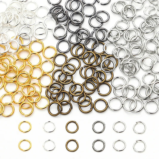 50-200pcs/lot Stainless Steel Open Jump Rings Split Rings Connectors For DIY Jewelry Making Supplies Accessories Wholesale