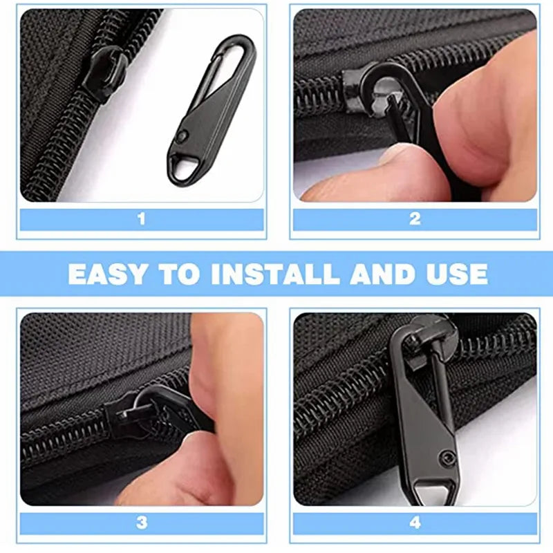 10 Pcs Zipper Slider Puller Instant Zipper Repair Bag Replacement Bad Buckle Travel Bag Suitcase Zipper Head DIY Sewing Craft